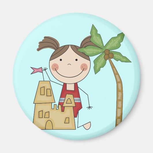 Sand Castle Queen Tshirts und Geschenke Magnet (Vorne)