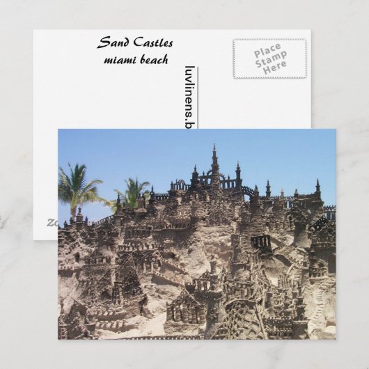 Sand Castles Postkarte (Vorne/Hinten)