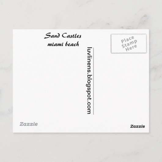Sand Castles Postkarte (Rückseite)