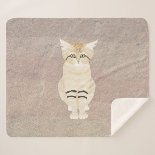 Sand Cat Sherpa Blanket Sherpadecke (Vorderseite (Horizontal))