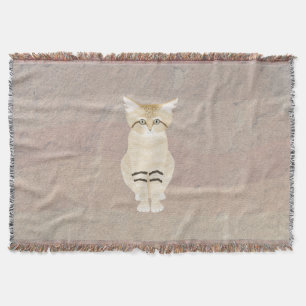 Sand Cat Throw Blanket Decke