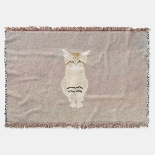 Sand Cat Throw Blanket Decke (Vorderseite)