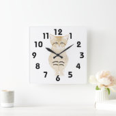Sand Cat Wall Clock Quadratische Wanduhr (Zuhause)