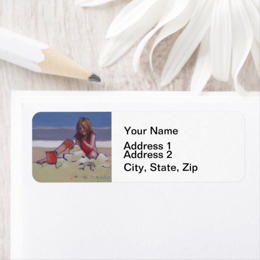 Sand Child Niedliches kleines Mädchen am Strand sp (Insitu)