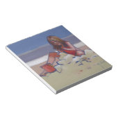 Sand Child Niedliches kleines Mädchen am Strand sp Notizblock (angewinkelt)