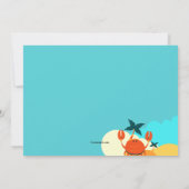 Sand Crab Birthday Party Einladung (Rückseite)