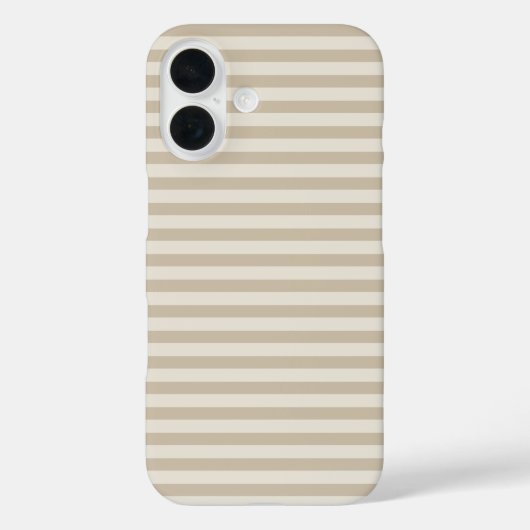 Sand & Cream süße horizontale Streifen Case-Mate iPhone Hülle (Rückseite)