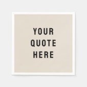 Sand Custom Zitat Personalisiert Ihr Angebot hier Serviette (Vorderseite)