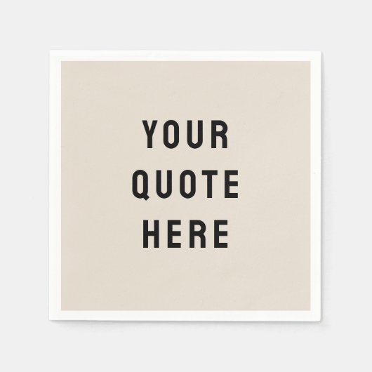 Sand Custom Zitat Personalisiert Ihr Angebot hier Serviette (Vorderseite)