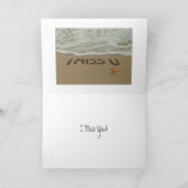 Sand, der du fehlst mir am Strand schreibt Karte (Innenseite)