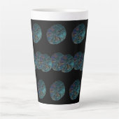 Sand Dollar Abstrakt Künstlerisch Blue Black Gift Milchtasse (Vorderseite)