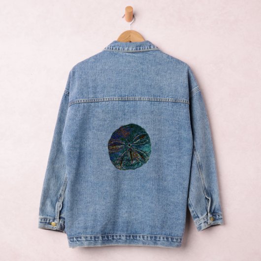 Sand Dollar Abstrakt Künstlerisch Blue Modern Gesc Jeansjacke (Hangar)