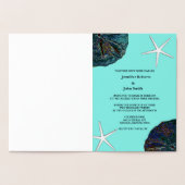 Sand Dollar Abstrakt Seashells Aquamarin Beach Wed Folienkarte (Innenseite)