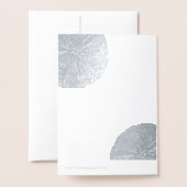 Sand Dollar Abstrakt Seashells Beach Wedding Aquam Folienkarte (Rückseite mit Umschlag)