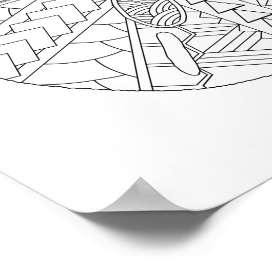 Sand Dollar Aduloring Coloring Poster (Ecke)