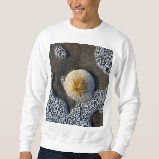 Sand Dollar and Surf Beach Foto Männer Sweatshirt (Vorderseite)