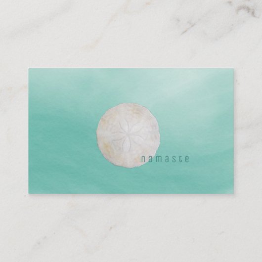 Sand-Dollar-Aquarell-Visitenkarte Visitenkarte (Rückseite)