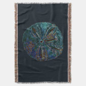 Sand Dollar Art Abstrakt Blue Nautic Gabe Gefallen Decke (Vorderseite Vertikal)