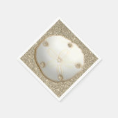 Sand Dollar auf funkelnd goldfarbenem Sandstrand Serviette (Ecke)