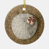 Sand-Dollar auf Strand Keramik Ornament (Vorne)