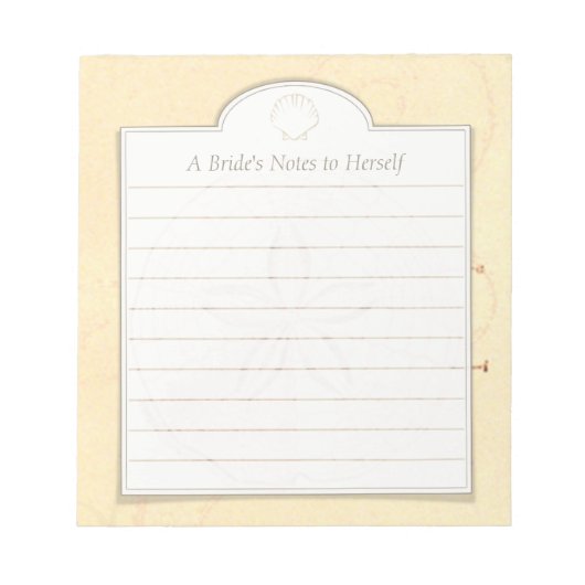 Sand Dollar Beach Art Custom Idee Notepad Notizblock (Vorderseite)