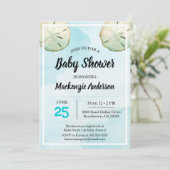 Sand Dollar Beach Baby Einladung (Stehend Vorderseite)