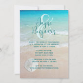 Sand Dollar Beach Big Names Hochzeitseinladung Einladung (Vorderseite)