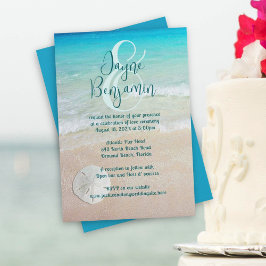 Sand Dollar Beach Big Names Hochzeitseinladung Einladung