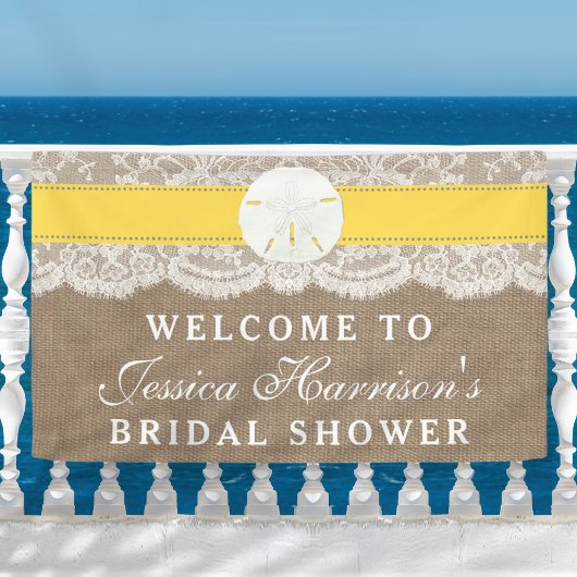 Sand Dollar Beach Brautparty - Gelb Banner