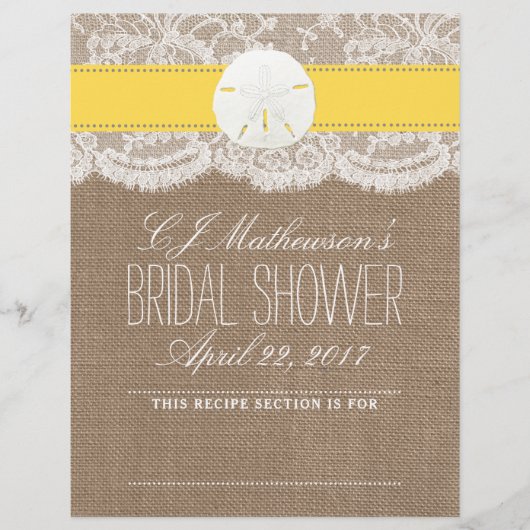 Sand Dollar Beach Brautparty Rezept Division (Vorderseite)