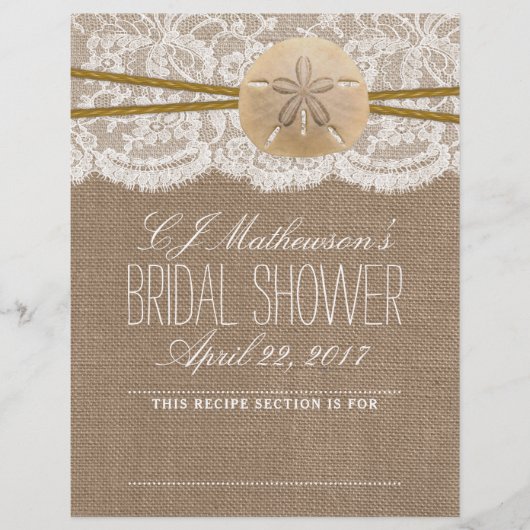 Sand Dollar Beach Brautparty Rezept Division (Vorderseite)