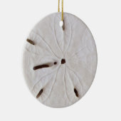 Sand Dollar Beach Coastal White Round Trendy 2020 Keramik Ornament (Rechts)