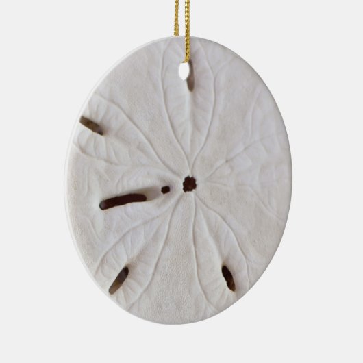 Sand Dollar Beach Coastal White Round Trendy 2020 Keramik Ornament (Rechts)
