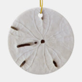 Sand Dollar Beach Coastal White Round Trendy 2020 Keramik Ornament (Vorne)