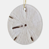 Sand Dollar Beach Coastal White Round Trendy 2020 Keramik Ornament (Links)