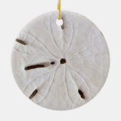 Sand Dollar Beach Coastal White Round Trendy 2020 Keramik Ornament (Hinten)