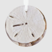 Sand Dollar Beach Coastal White Round Trendy 2020 Ornament (Rückseite)