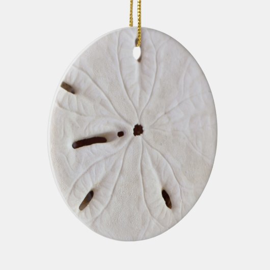 Sand Dollar Beach Coastal White Round Trendy Cool Keramik Ornament (Rechts)