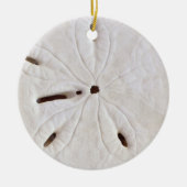 Sand Dollar Beach Coastal White Round Trendy Cool Keramik Ornament (Vorne)