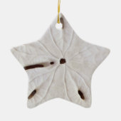Sand Dollar Beach Coastal White Round Trendy Star Keramik Ornament (Vorne)