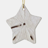 Sand Dollar Beach Coastal White Round Trendy Star Keramik Ornament (Links)