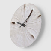 Sand Dollar Beach Coasty White Gray Trendy Cool Große Wanduhr (Winkel)
