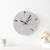 Sand Dollar Beach Coasty White Gray Trendy Cool Große Wanduhr (Zuhause)