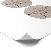 Sand Dollar Beach Deco Aquarellbilder Poster (Ecke)