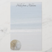 Sand Dollar Beach Hintergrundpapier Briefpapier (Vorderseite)