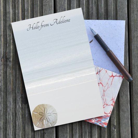 Sand Dollar Beach Hintergrundpapier Briefpapier