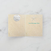 Sand Dollar Beach Hochzeit Danke Karte (Innenseite)