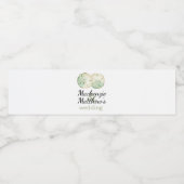 Sand Dollar Beach Hochzeit Wasserflaschenetikett (Einzelnes Label)