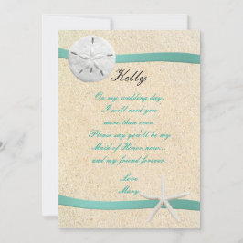 Sand Dollar Beach Hochzeitskarte Trauzeugin Card Einladung