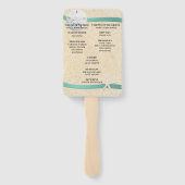 Sand Dollar Beach Hochzeitsprogramm Fans Fächer (Rückseite)